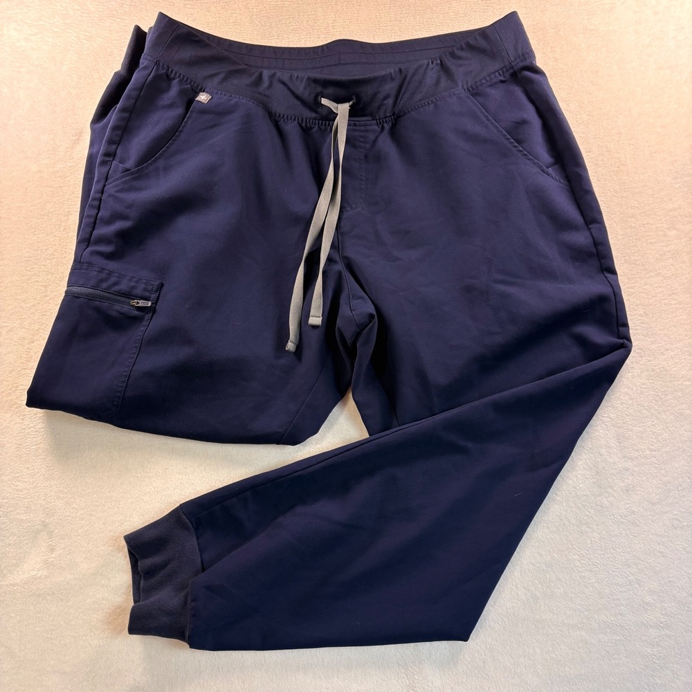 FIGS Zamora Jogger Scrub Pants Navy Blue Technical Collection XL W18SW2005
